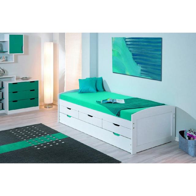 Colter Bed Frame Rosalind Wheeler Colour: White on Productcaster.