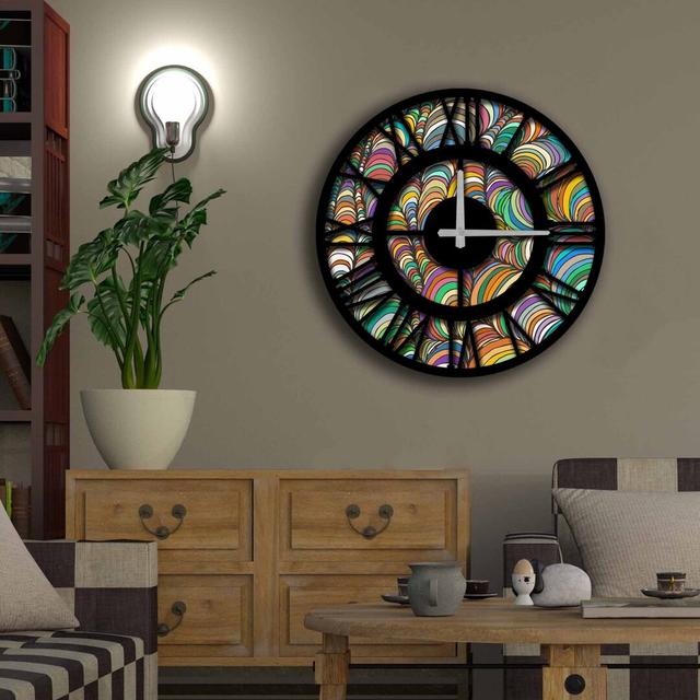 Analoge Wanduhr Telfair 50 cm Marlow Home Co. on Productcaster.