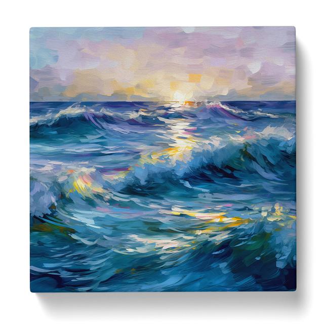 Ocean Impressionism No.1 House of Hampton Size: 35cm H x 35cm W x 3cm D on Productcaster.