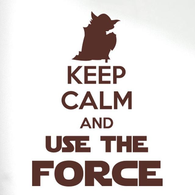 Keep Calm and Use the Force Wall Sticker East Urban Home Colour: Brown, Size: Large on Productcaster.