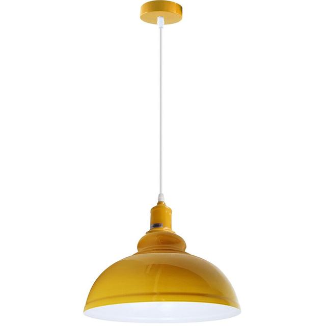 Paterson 1 - Light Single Cone Pendant Brambly Cottage Finish: Yellow on Productcaster.