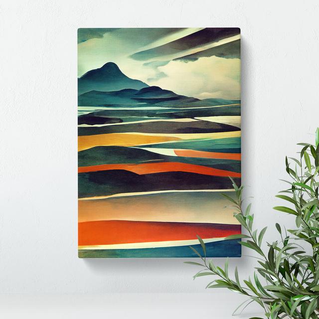 Abstract Mountain Landscape - Wrapped Canvas Print Alpen Home Size: 60cm H x 40cm W on Productcaster.