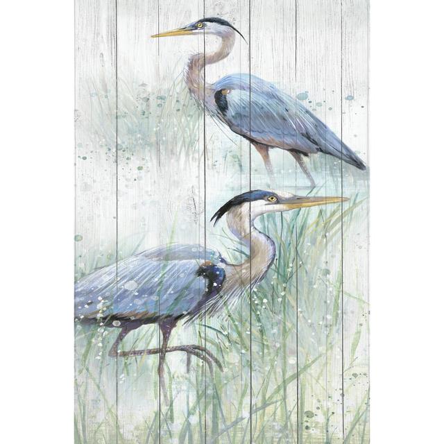 Seaside Heron Pair I Highland Dunes Size: 122cm H x 81cm W on Productcaster.