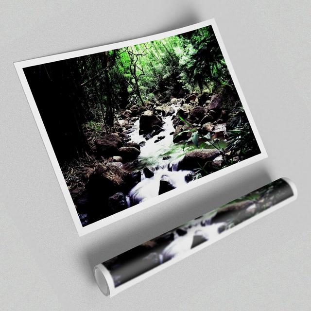 Hidden Woodland Stream - Photograph Print on Paper East Urban Home Size: 100cm H x 141.4cm W on Productcaster.