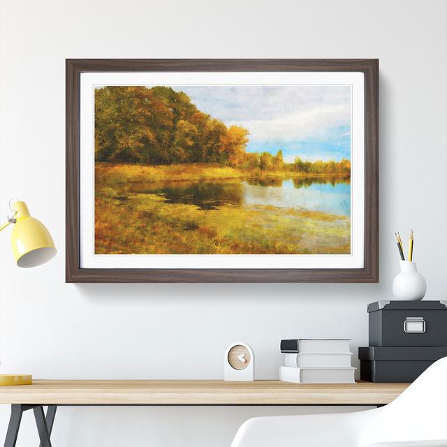 Forest and Lake Vol.3 - Picture Frame Graphic Art East Urban Home Size: 48cm H x 65cm W x 2cm D, Frame Option: Walnut Framed on Productcaster.