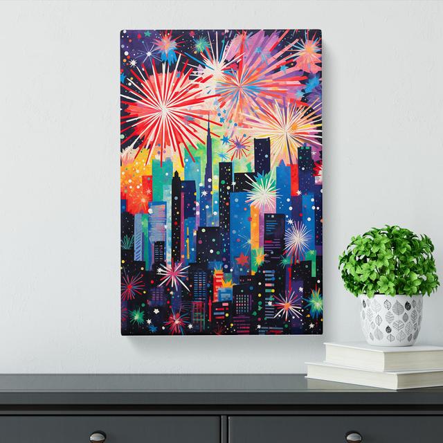 Fireworks Constructivism No.4 - Print Marlow Home Co. Size: 76cm H x 50cm W x 3cm D on Productcaster.