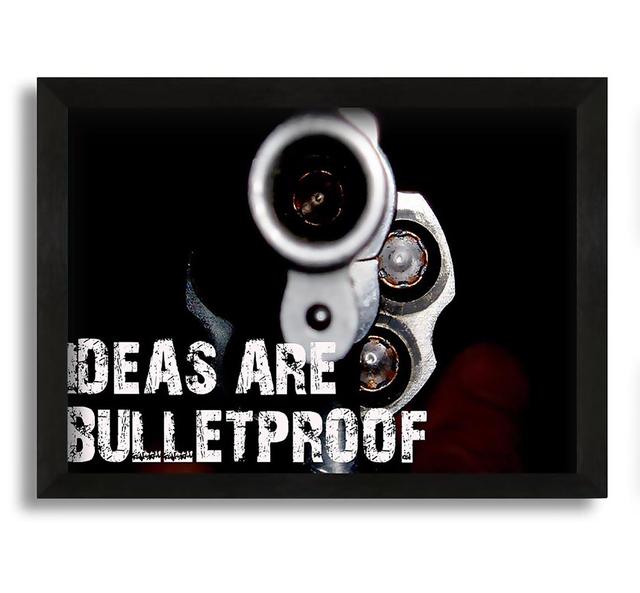 Ideas Are Bulletproof - Picture Frame Graphic Art on Canvas Happy Larry Size: 60cm H x 84cm W x 10cm D on Productcaster.