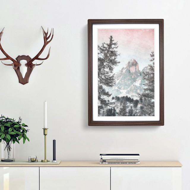 Mountain Peak - Picture Frame Painting Print East Urban Home Frame Option: Walnut Framed, Size: 87cm H x 62cm W x 2cm D on Productcaster.