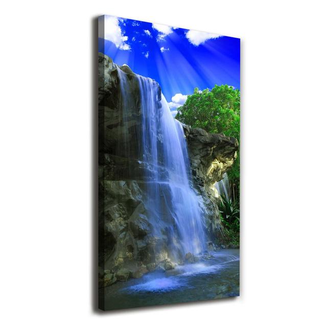 Waterfall - Wrapped Canvas Art Prints Union Rustic on Productcaster.