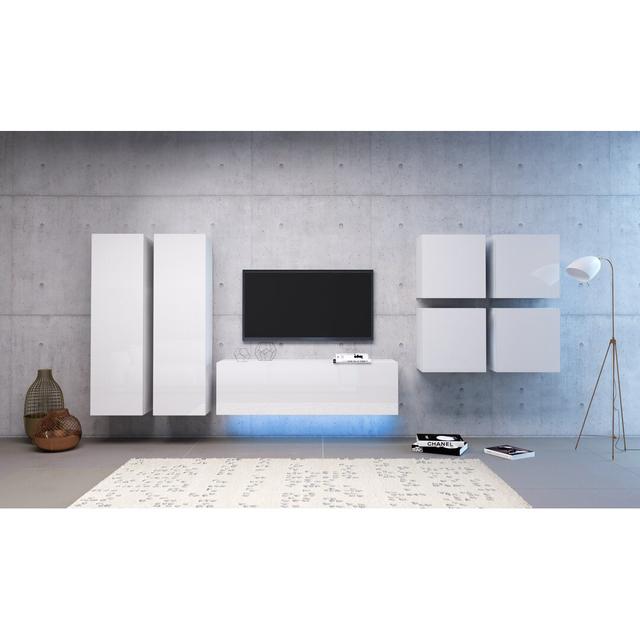 Hartsville Entertainment Unit for TVs up to 55" Ebern Designs Colour: White on Productcaster.