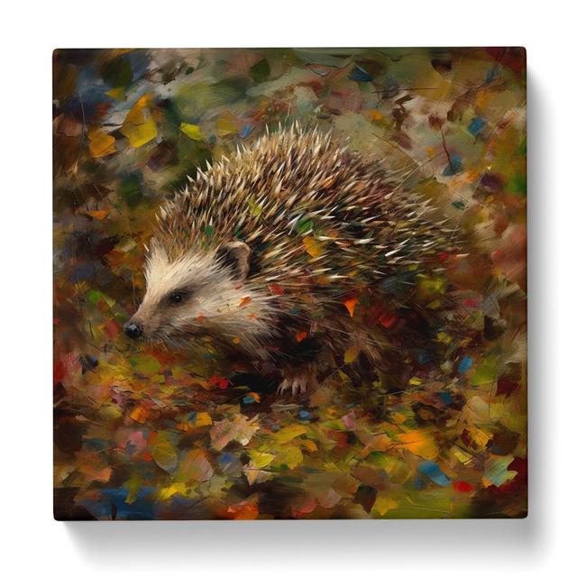 Hedgehog Impressionism No.1 Alpen Home Size: 35cm H x 35cm W x 3cm D on Productcaster.