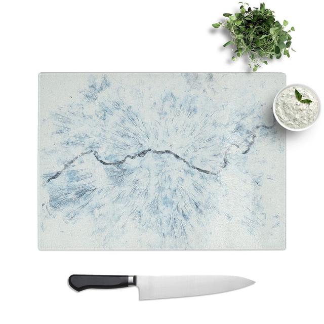 Tempered Glass Passing by the Forest Chopping Board East Urban Home Size: 28.5 cm x 39 cm on Productcaster.