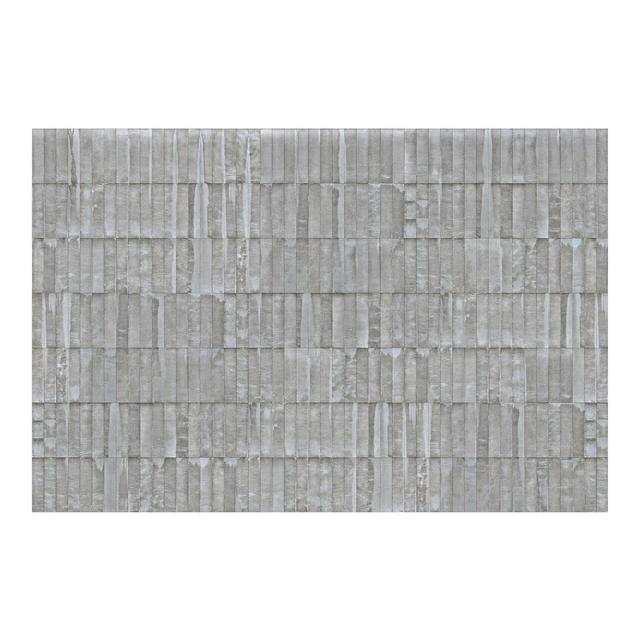 Concrete Brick Semi-Gloss Wallpaper Roll East Urban Home Size: 3.36m x 225cm on Productcaster.