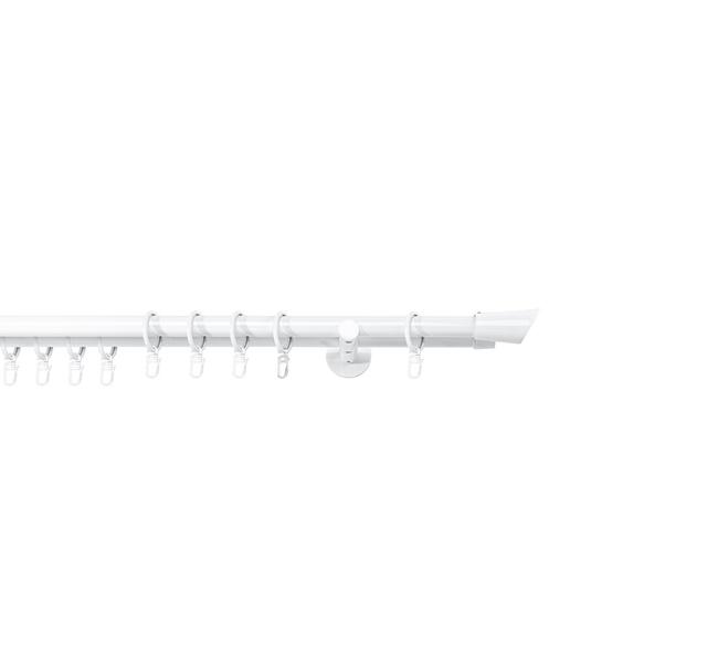 Curtain rod made to measure 20mm mydeco Size: 2cm H x 390cm W x 12cm D, Finish: White on Productcaster.