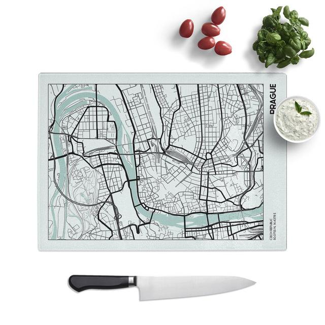 Map Prague Czech Republic Chopping Board East Urban Home Size: 20cm W x 28.5cm L on Productcaster.