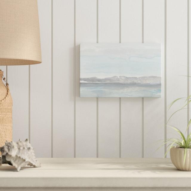 Grey Horizon by Rob Delamater - Wrapped Canvas Painting Blue Elephant Size: 20cm H x 30cm W on Productcaster.