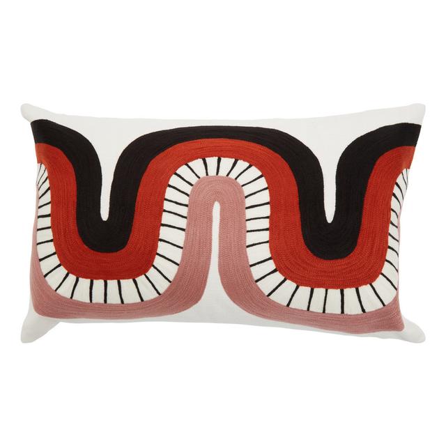 Aydali Curve Pattern Rectangular Cushion Ivy Bronx on Productcaster.