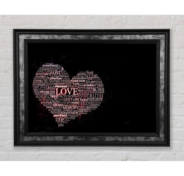 Words Of Love - Single Picture Frame Art Prints Bright Star Size: 42cm H x 59.7cm W x 8cm D on Productcaster.