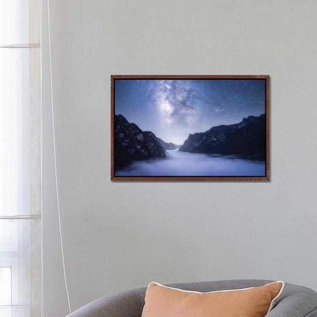 The Milky Way Above The Clouds by Daniel Gastager - Gallery-Wrapped Canvas Giclée on Canvas Union Rustic Format: Classic Wood Floater Framed, Size: 45 on Productcaster.