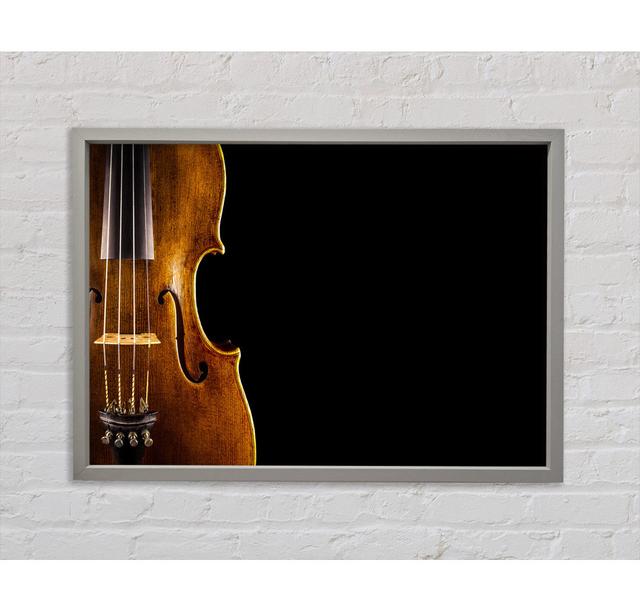 Double Bass Framed Print Brayden Studio Format: Light Grey Framed Canvas, Size: 59.7cm H x 84.1cm W x 3.3cm D on Productcaster.