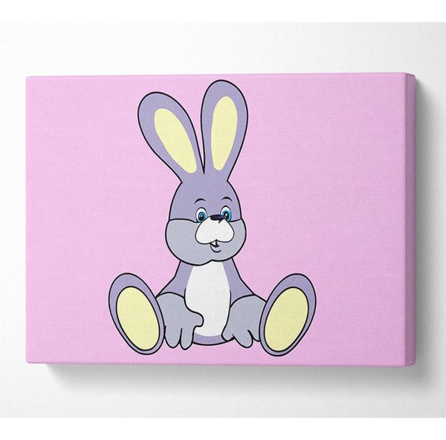 Rabbit Sitting Down Pink - Wrapped Canvas Art Prints Harriet Bee Size: 35.6cm H x 50.8cm W x 10cm D on Productcaster.