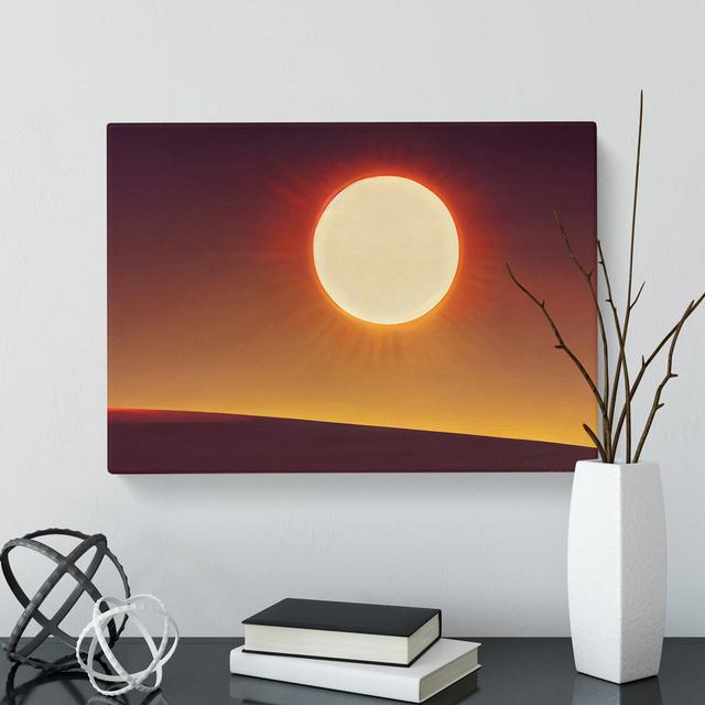 Harmonious Sunset - Wrapped Canvas Print ClassicLiving Size: 35cm H x 50cm W x 3cm D on Productcaster.