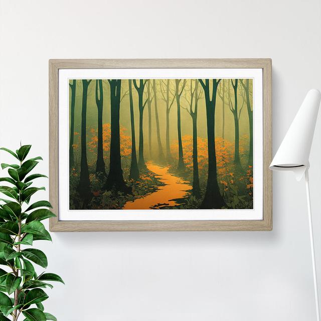 Boundless Forest - Picture Frame Graphic Art Alpen Home Size: 25cm H x 34cm W x 2cm D, Frame Colour: Oak Framed on Productcaster.