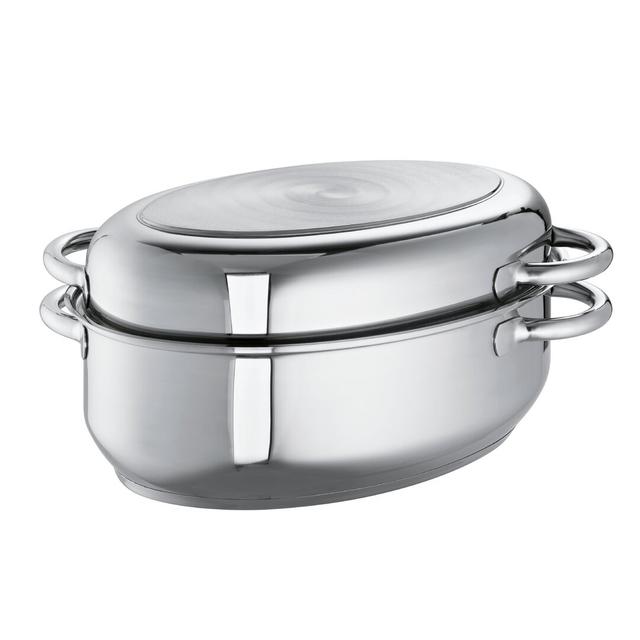 Stainless Steel Oval Casserole Dish with Lid Schulte Ufer on Productcaster.