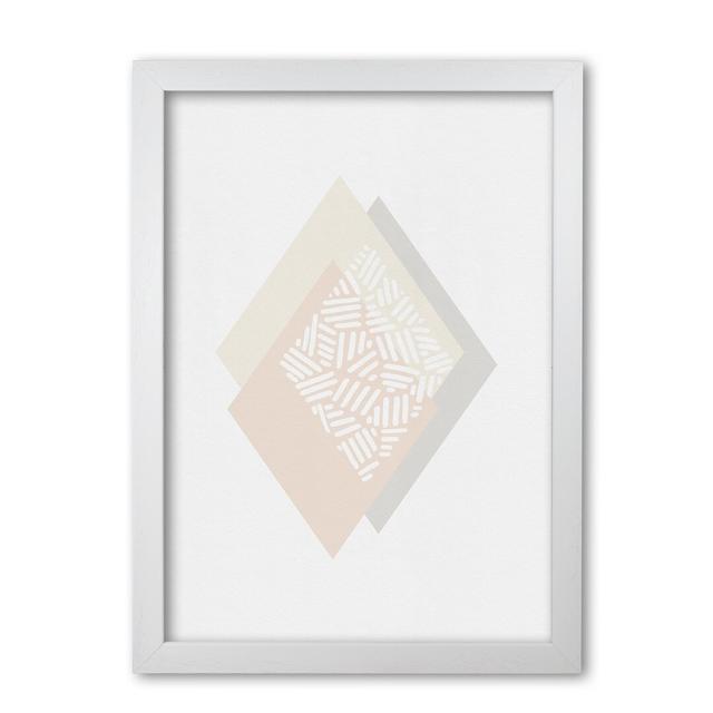 Minimalist Geometric II - Graphic Art Print on Paper East Urban Home Size: 30 cm H x 21 cm W x 5 cm D, Format: White Grain Frame on Productcaster.