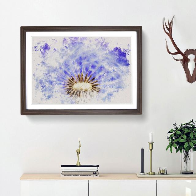 Swirling Dandelion Seeds - Picture Frame Graphic Art Print East Urban Home Size: 62cm H x 87cm W x 2cm D, Frame Option: Walnut Framed on Productcaster.