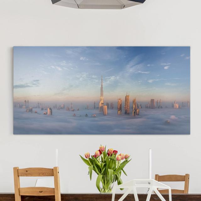 Leinwandbild - Dubai Über Den Wolken Ebern Designs Format: 330g/m² Recycle Canvas, Größe: 60cm H x 120cm B on Productcaster.