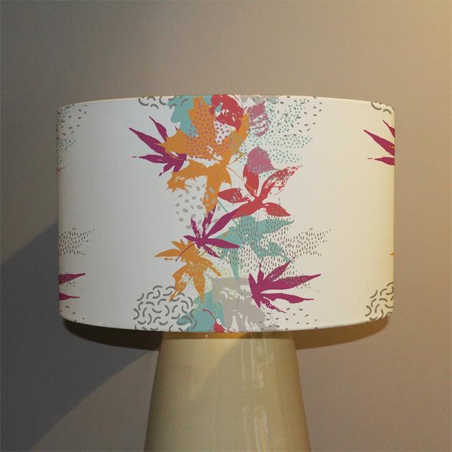 Japanese Maple Cotton Drum Lamp Shade Ebern Designs Size: 22cm H x 25cm W x 25cm D on Productcaster.