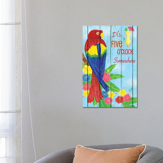 Parrot Party I by Andi Metz - Wrapped Canvas Painting 17 Stories Size: 66.04cm H x 45.72cm W x 1.905cm D on Productcaster.