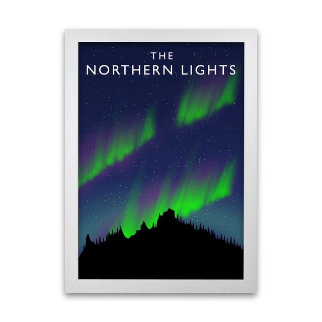 'The Northern Lights' Graphic Art Print 17 Stories Size: 59.4cm H x 42cm W x 3cm D, Format: White Framed on Productcaster.