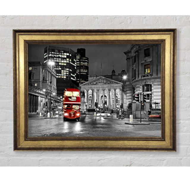 Red Bus In The Heart Of The City - Single Picture Frame Art Prints Bright Star Size: 59.7cm H x 84.1cm W x 8cm D on Productcaster.