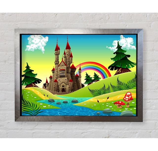 Magical Castle Far Far Away - Print Ophelia & Co. Size: 100cm H x 141.4cm W x 3.4cm D, Format: Silver Framed Paper on Productcaster.