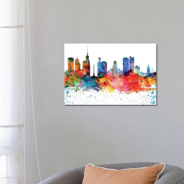 Buffalo Skyline - Wrapped Canvas Painting Latitude Run Size: 45.72cm H x 66.04cm W x 3.81cm D on Productcaster.