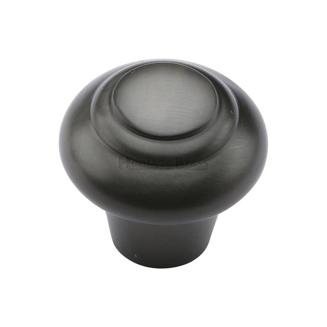 Heritage Cabinet Knob Round Bead Design Heritage Brass Finish: Matte Bronze, Size: 3.2cm H x 3.8cm W x 3.8cm D on Productcaster.