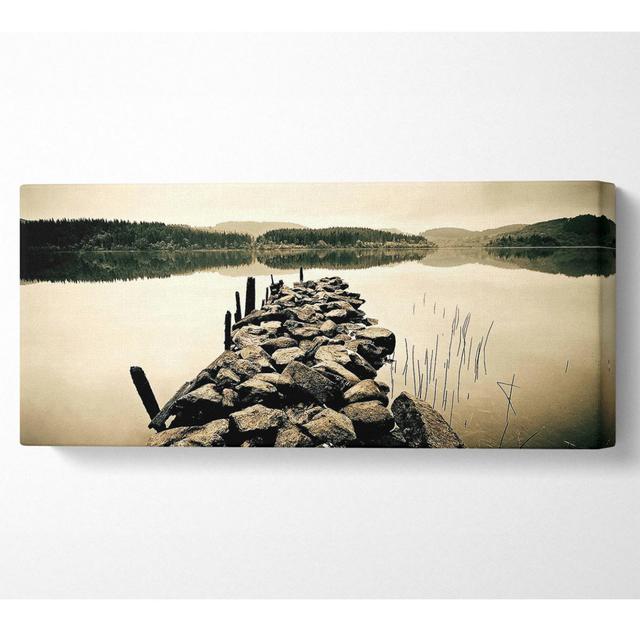 Rock Dock - Wrapped Canvas Panoramic Art Prints Highland Dunes Size: 81.3cm H x 183cm W x 10cm D on Productcaster.