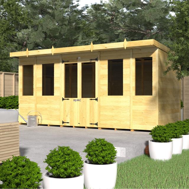 14Ft X 6Ft Pent Summer House Total Sheds on Productcaster.