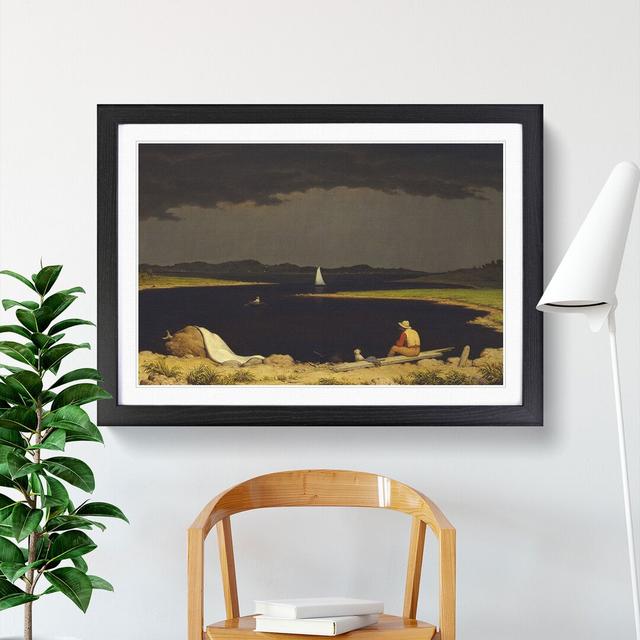 Approaching Thunder Storm by Martin Johnson Heade - Picture Frame Painting East Urban Home Size: 27cm H x 36cm W x 2cm D, Frame Option: Black Framed on Productcaster.