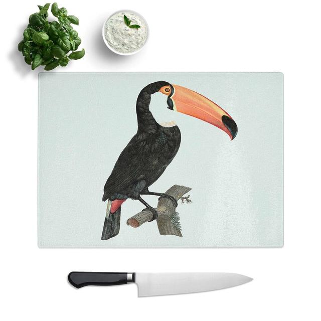 Tempered Glass a Toucan Chopping Board East Urban Home Size: 39 cm W x 28.5 cm L on Productcaster.