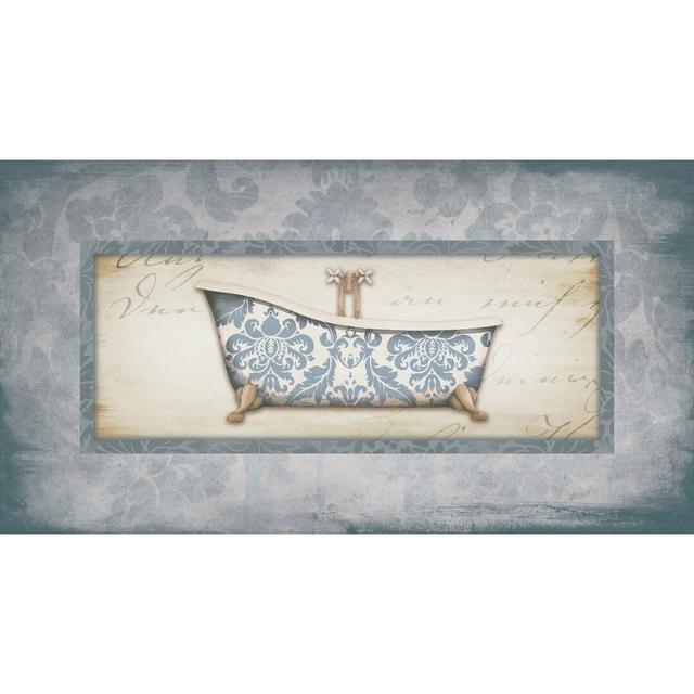 Blue Tub - Wrapped Canvas Painting Print Fleur De Lis Living Size: 81cm H x 122cm W x 3.8cm D on Productcaster.