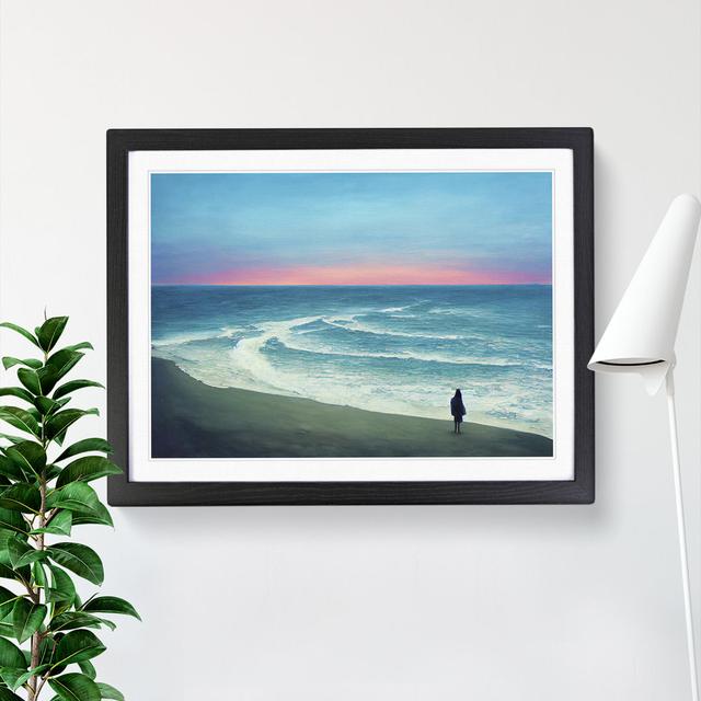 On the Beach - Picture Frame Graphic Art House of Hampton Frame Colour: Black, Size: 46cm H x 64cm W x 2cm D on Productcaster.