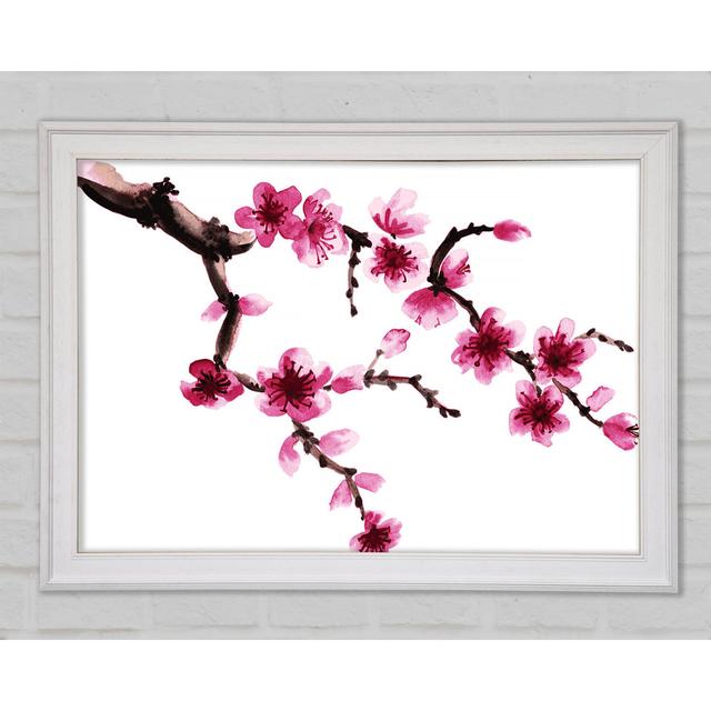 Branch Of A Cherry Blossom - Print Ophelia & Co. Size: 42cm H x 59.7cm W x 1.5cm D on Productcaster.