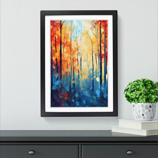 Forest Abstract Alpen Home Format: Black Framed, Size: 64cm H x 46cm W on Productcaster.