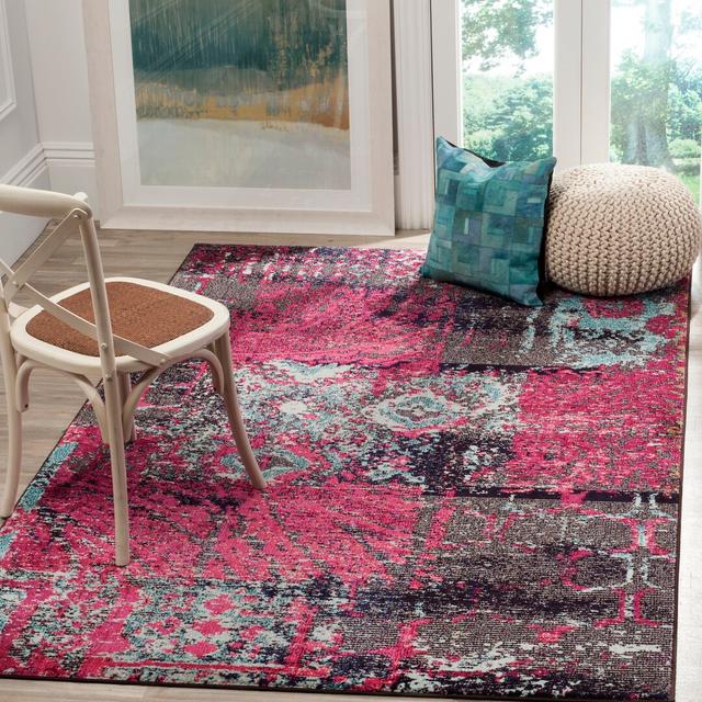 Audrina Pink Rug Bloomsbury Market Rug Size: Rectangle 160 x 230cm on Productcaster.