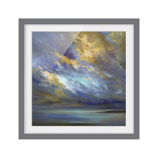 Picture With Frame - Sky Over Coast - Square 1:1 Mat Highland Dunes Size: 50cm H x 50cm W x 2cm D, Frame Option: Grey Framed on Productcaster.