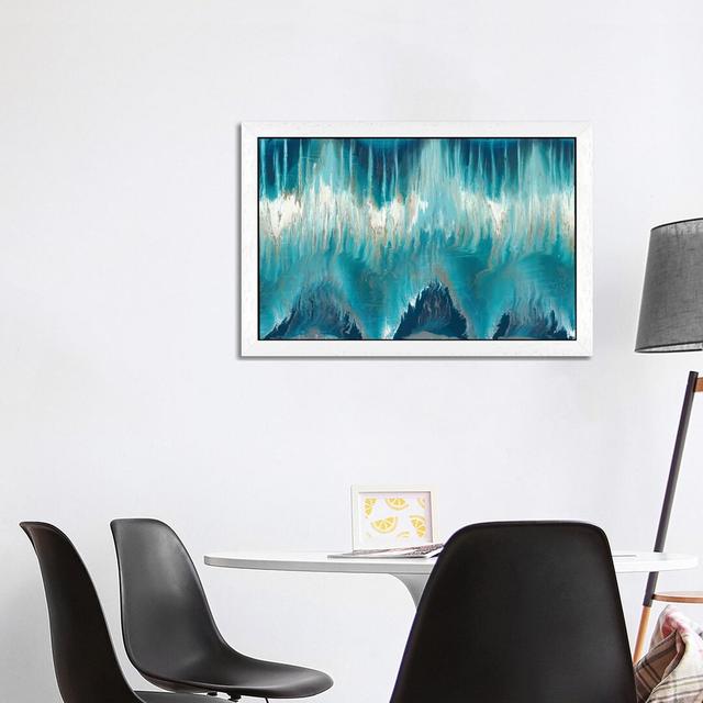 Chevron Revisited by Blakely Bering - Floater Frame Painting on Canvas Ebern Designs Frame Option: White Framed, Size: 45.72cm H x 66.04cm W x 3.81cm on Productcaster.