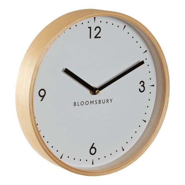 Athol 24cm Wall Clock Zipcode Design Colour: White on Productcaster.